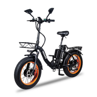 Электровелосипед Minako F11 Dual оранжевые диски