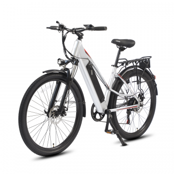 Электровелосипед WHITE SIBERIA CAMRY LIGHT 500W серебристый 