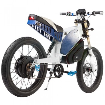 Электромотоцикл Электропитбайк Eltreco Gross 48V 3000W сине-белый